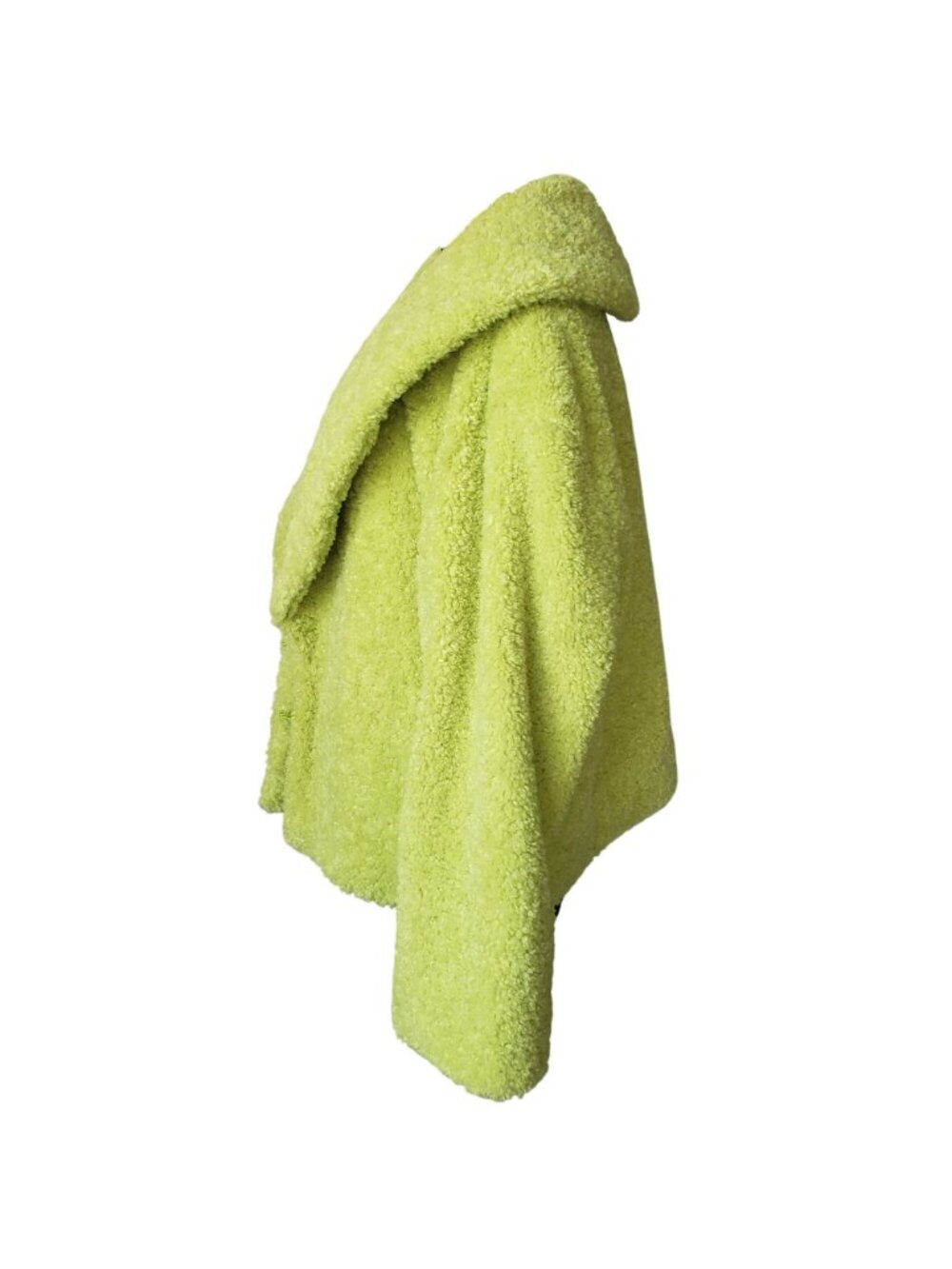 Alice + Olivia $495 Ora Faux Fur Teddy Coat Lime Green Fuzzy Maximalist Jacket - Picture 6 of 11